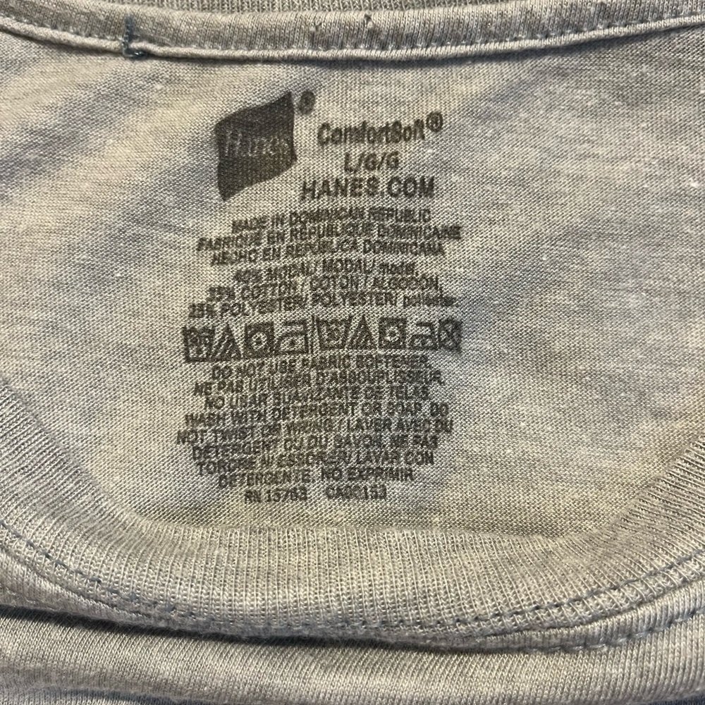 Sz L Hanes ComfortSoft Willie Nelson “Willie Love Them Astros” Heather Gray Tee - Picture 8 of 8